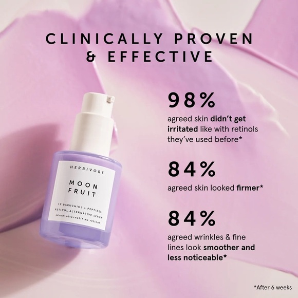 Herbivore Moon Fruit 1% Bakuchiol + Peptides Retinol Alternative Serum 1oz - Picture 2 of 5